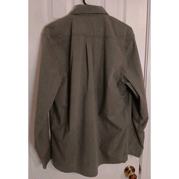 Mens Wrangler Olive Green Medium Long Sleeve Shirt Button Up - Picture 2 of 8